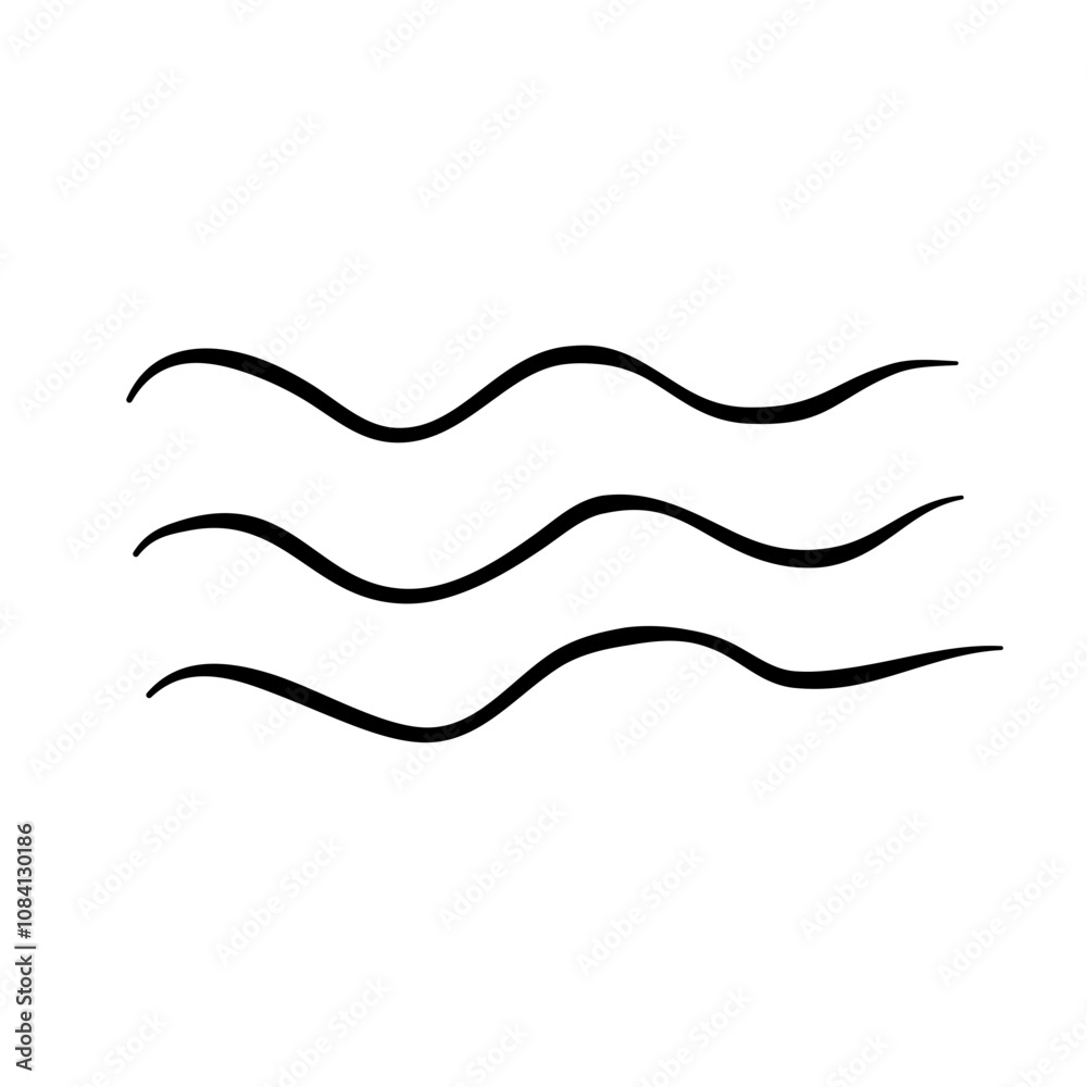 Obraz premium line wave water