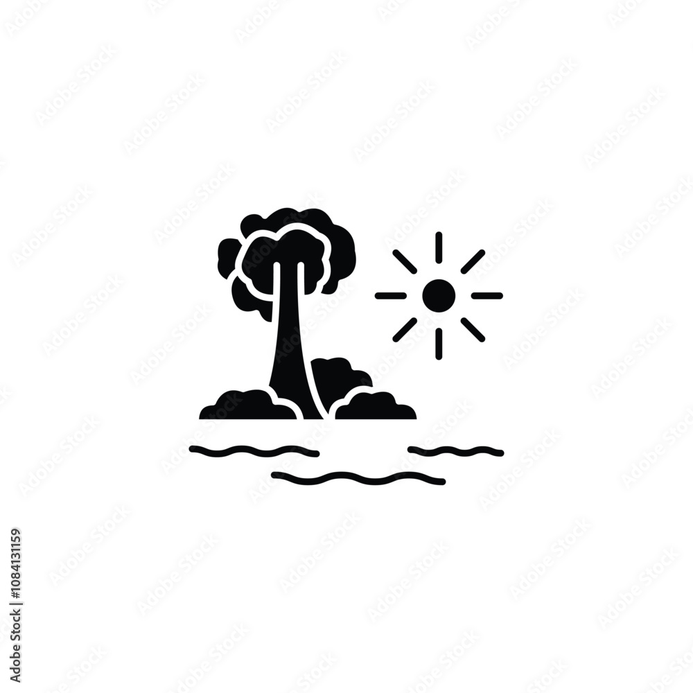 Fototapeta premium jungle icon or logo design isolated sign symbol vector illustration - high quality line style vector icon suitable for designers, web developers, displays and websites