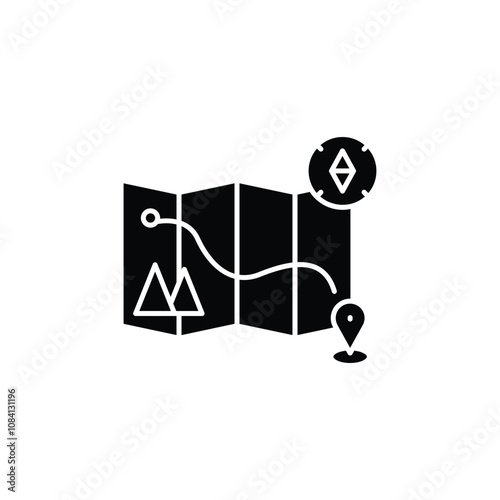 Orienteering icon or logo design isolated sign symbol vector illustration - high quality line style vector icon suitable for designers, web developers, displays and websites