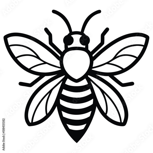 Solid color Gypsy Cuckoo Bumblebee animal vector design