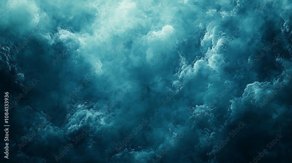 Obraz premium Abstract teal watercolor background, Abstract water color marble texture background
