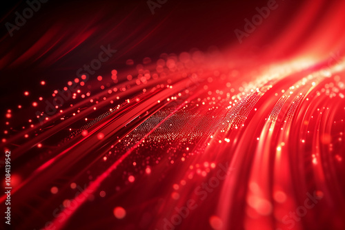 a red glowing background with dark lines in the style of sparklecore fleeting moments rollerwave miki asai precisionist lines precise detailing 32k uhd