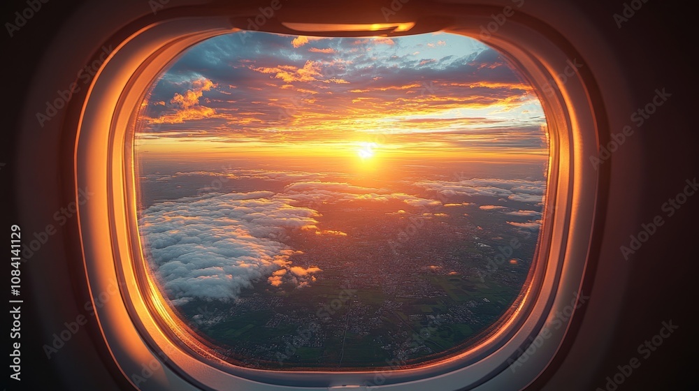 Fototapeta premium beautiful view from the plane window