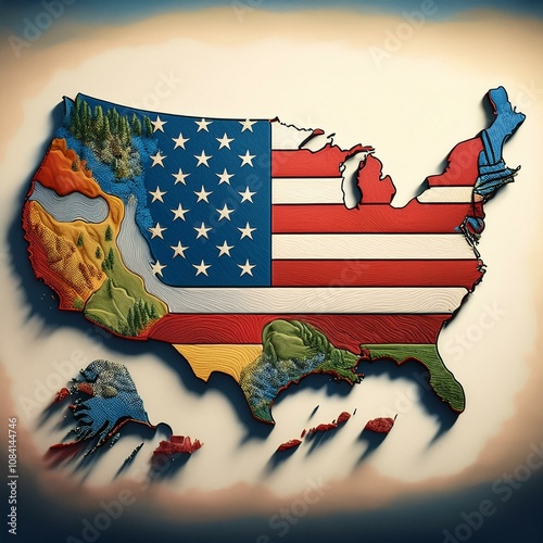 USA country map
