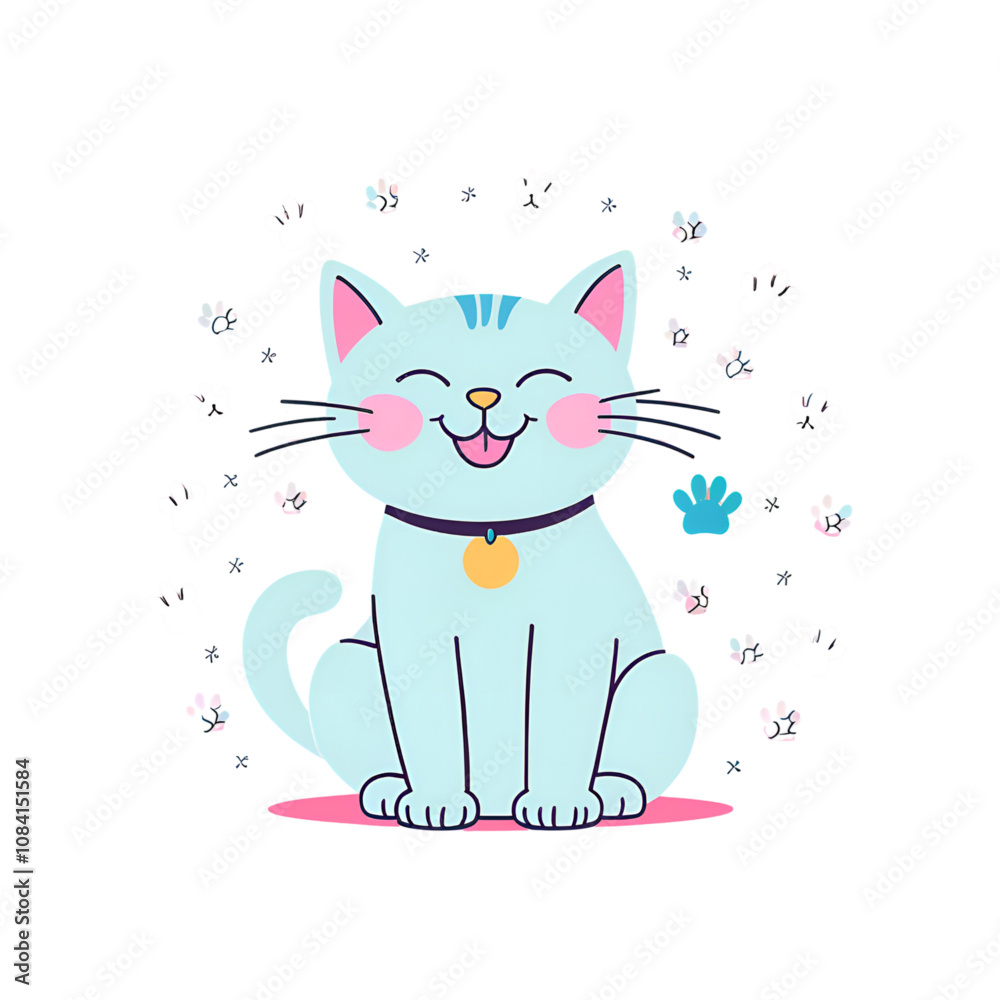 Obraz premium cat lover, cat vector , cat driving , cat cool