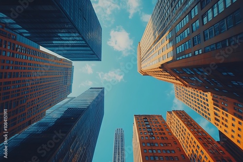 Wallpaper Mural Cityscape Skyline with Steel and Glass Towers Torontodigital.ca