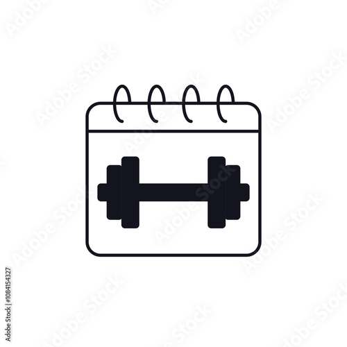 training schedule icon with a calendar