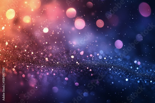 Colorful bokeh lights create a dreamy atmosphere in a soft, abstract background
