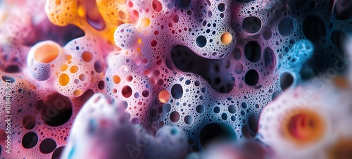 abstract background using an interesting palette of various colors of ferrofluids photo