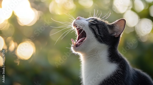 An innovative device that translates animal vocalizations into comprehensible human language, fostering interspecies communication while dining. photo