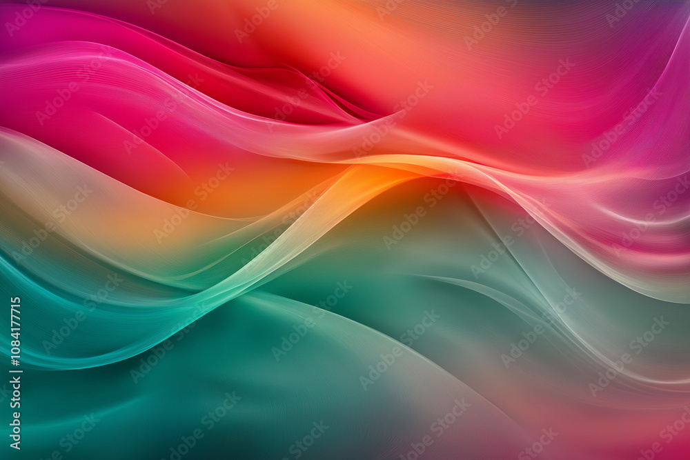 Fototapeta premium Abstract background with waves colorful background