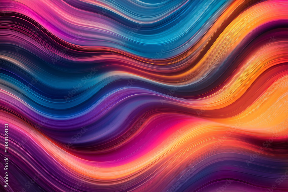 Fototapeta premium Abstract background with waves colorful background