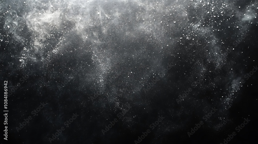 Obraz premium Black chalkboard background or texture for school, White splatter on black board