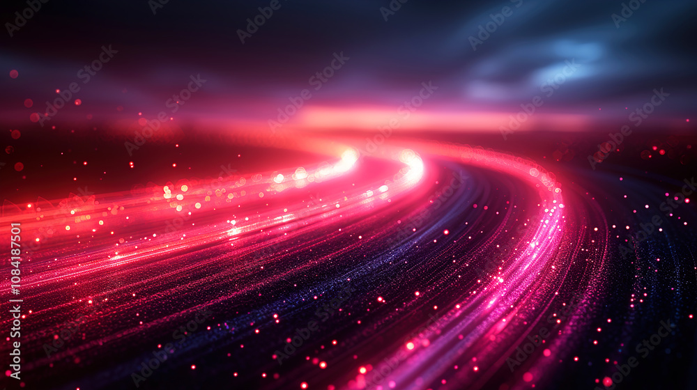 Obraz premium Red and black motion soft lines abstract background