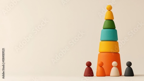 business analyst concept. Customer segmentation tool displaying audience analysis by behavior, organized layout, 3D illustration