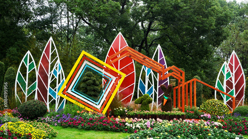 Photography memorial day in the park of moscow