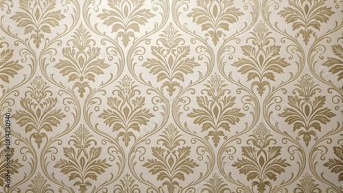 Elegant damask seamless wallpaper with intricate floral patterns, wallpaper, paper, eclectic
