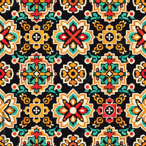 Seamless background pattern. Fabric design. photo