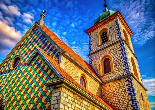 Stunning Macro Photography of Parish Church of Saint Mary Magdalene, Donja Kupcina, Croatia photo