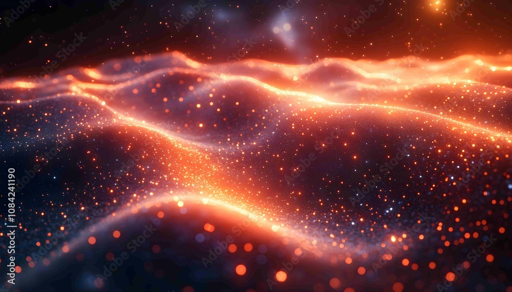 Obraz premium Quantum Data Visualization, holographic data stream representing quantum calculations.