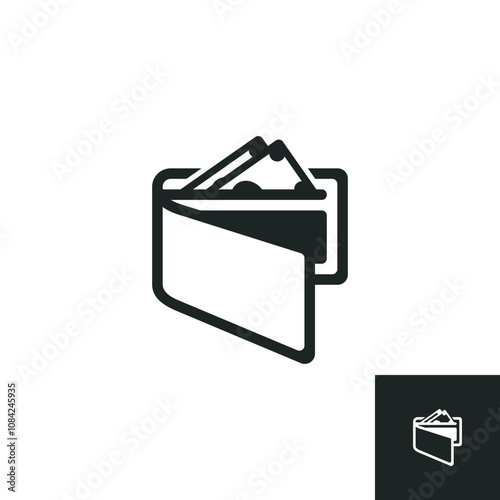 Opened wallet icon  isolated on white background. Vector illustrations are made with vector-based software, not AI generated results.