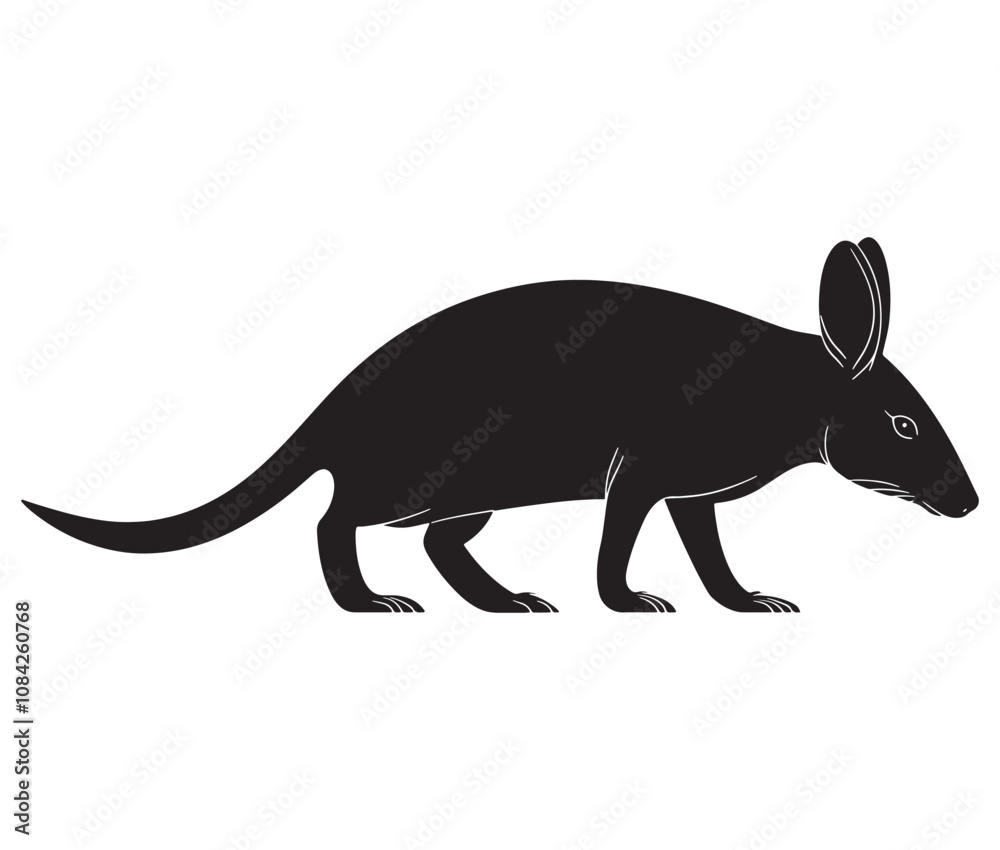 Obraz premium Silhouette of a aardvark