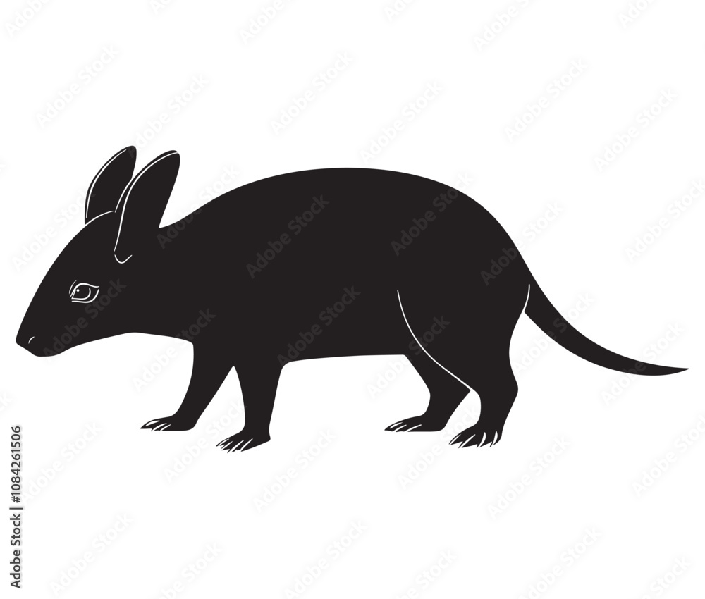 Obraz premium Silhouette of a aardvark