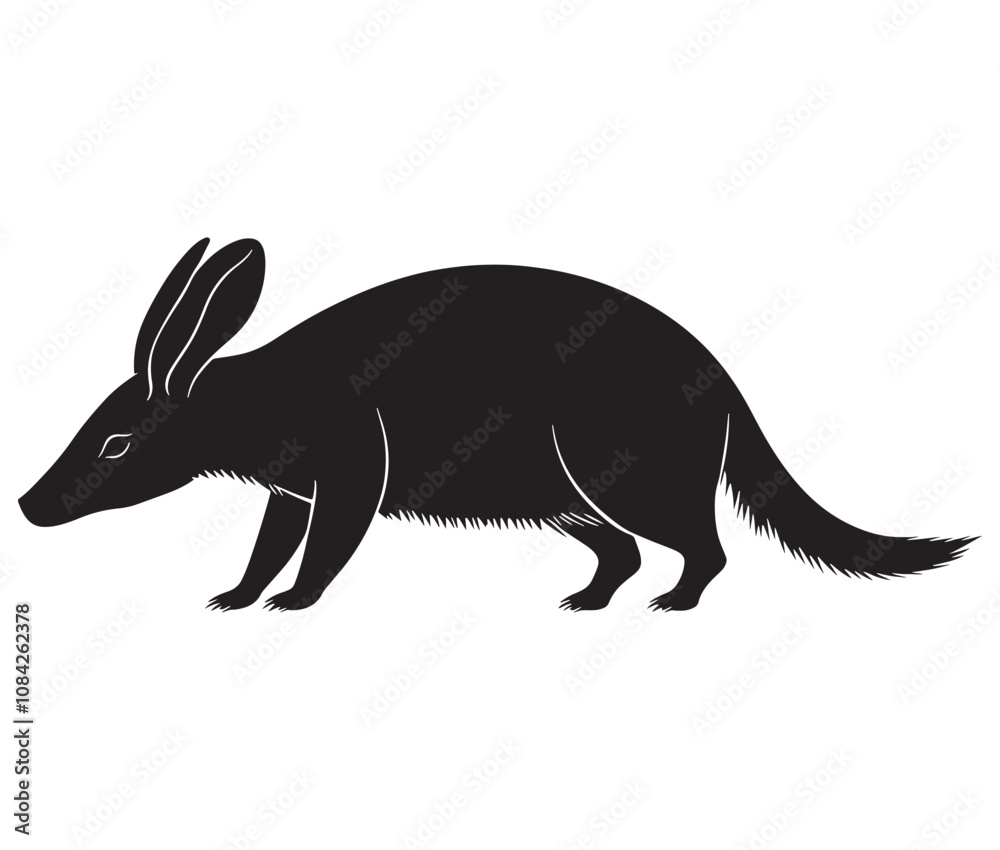 Obraz premium Silhouette of a aardvark