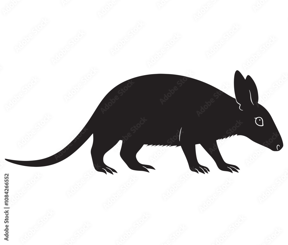 Obraz premium Silhouette of a aardvark