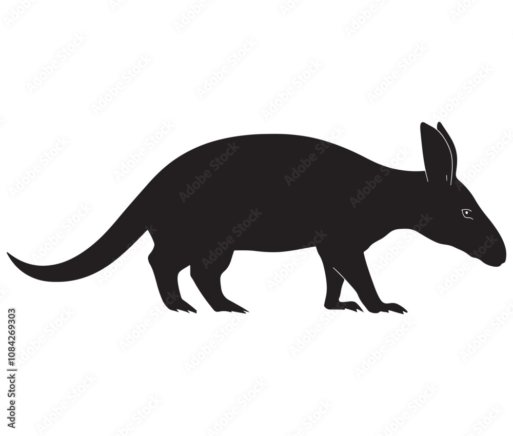Fototapeta premium Silhouette of a aardvark