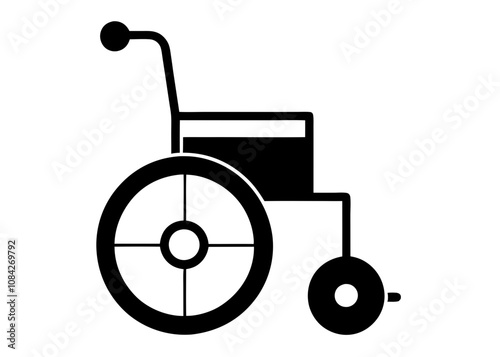 Wheelchair  Silhouette icon vector illustration 