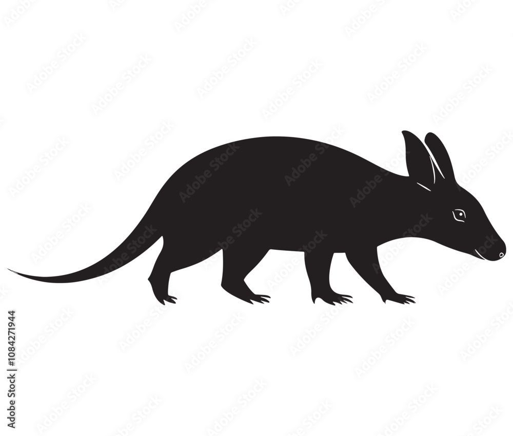 Obraz premium Silhouette of a aardvark