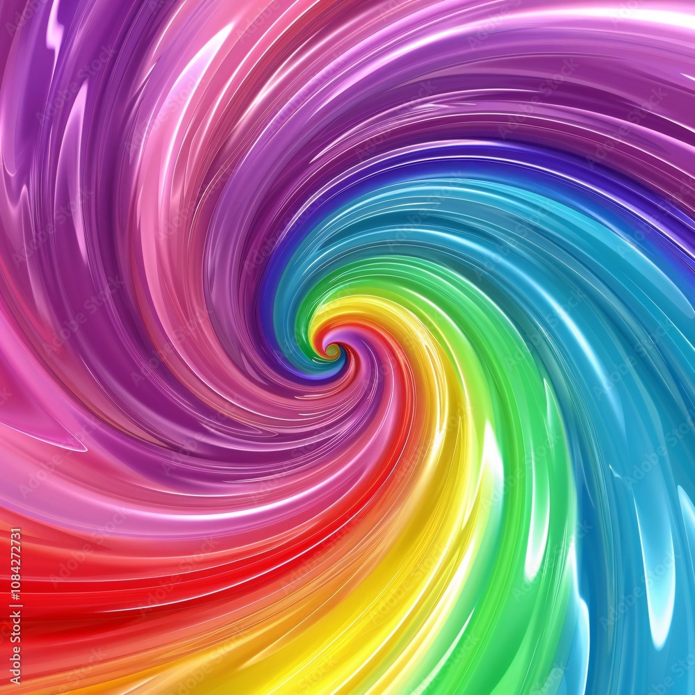 Obraz premium rainbow swirl background