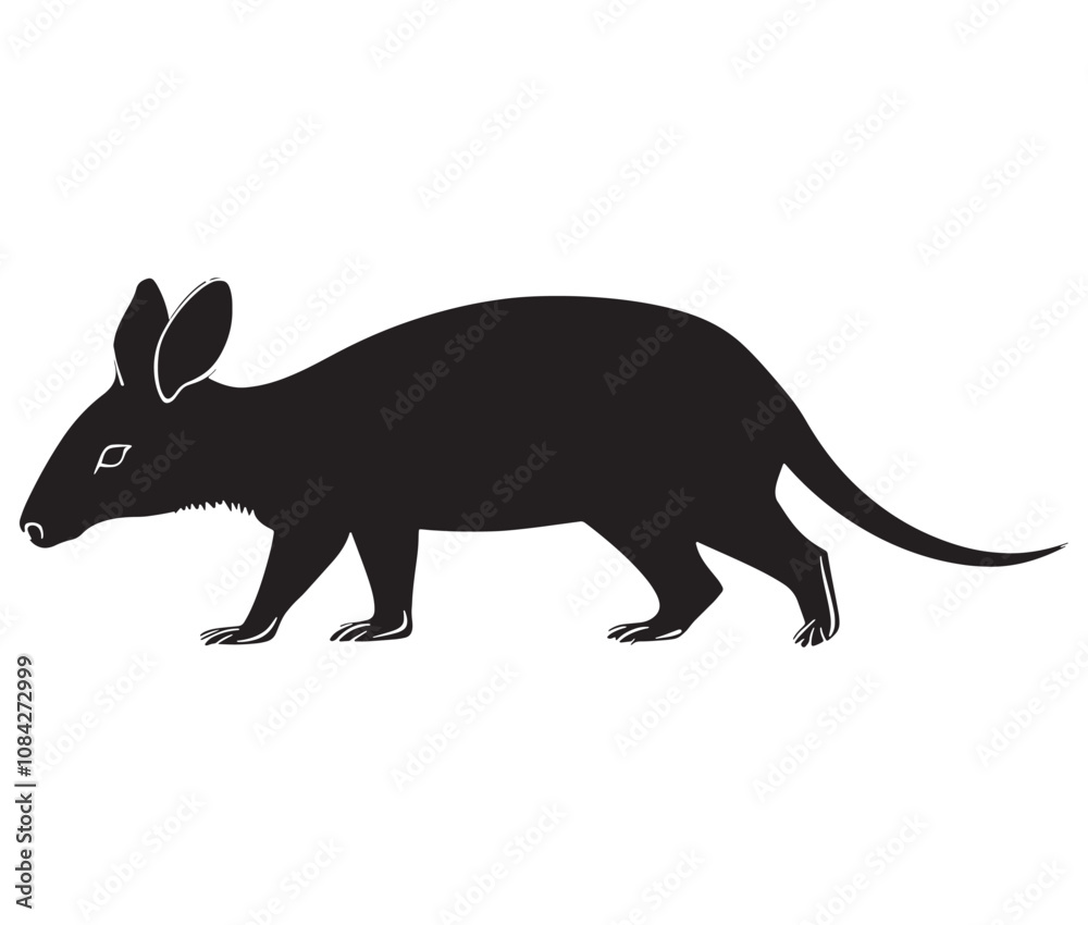Obraz premium Silhouette of a aardvark