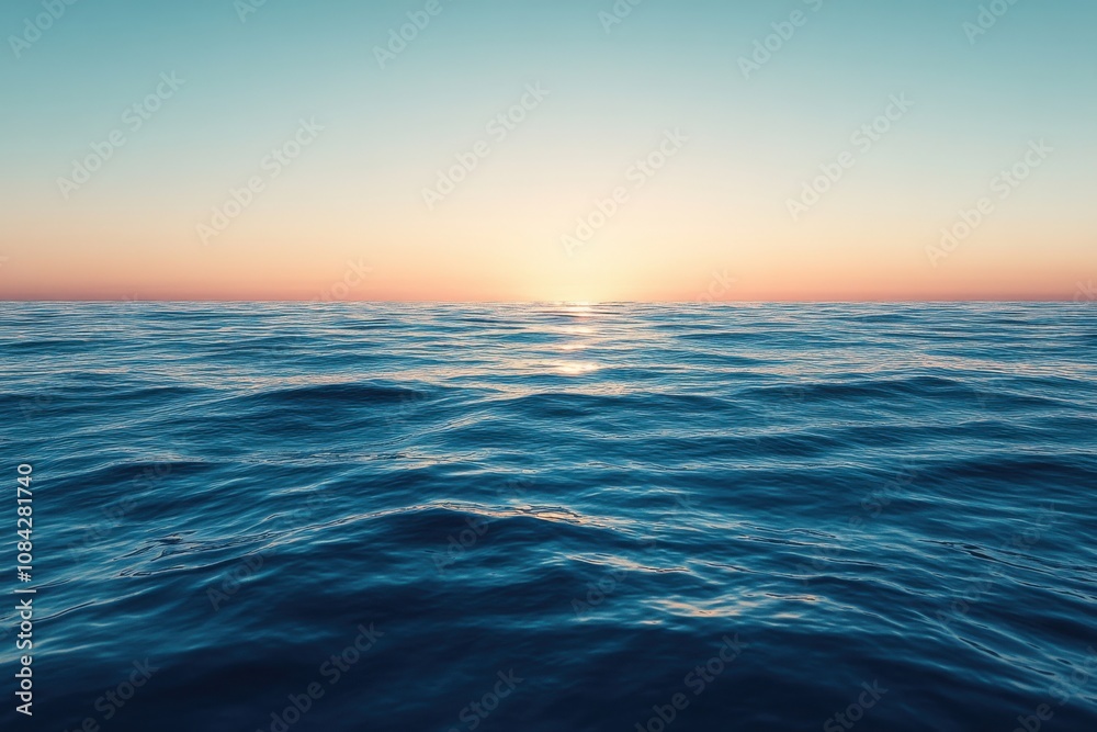 Obraz premium view of the calm ocean