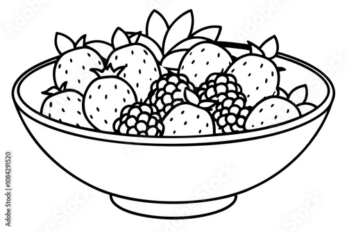 Delicious Mixed Berry Bowl- Strawberries, Blueberries, and Raspberries