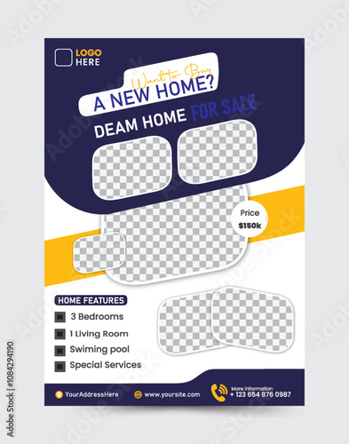 Modern Home Sale Real Estate Flyer Template