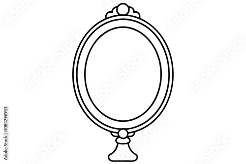 mirror line art vector.