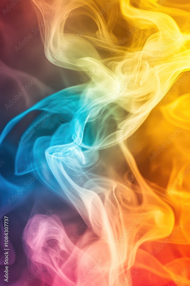 Obraz premium Colored smoke on black background