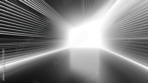 Abstract grey lines with light refraction background