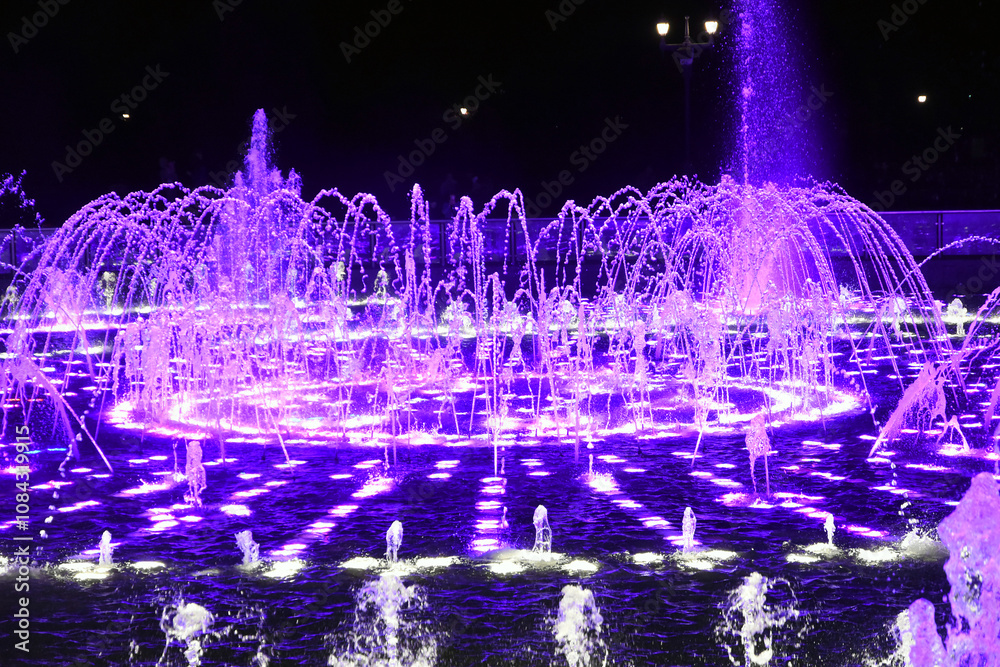 Fountain in the night