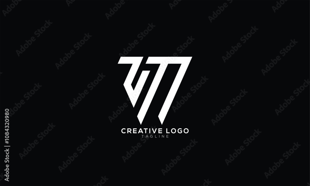 Obraz premium ZM MZ ZNM NM Abstract initial monogram letter alphabet logo design