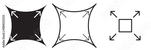 elastic vector icon illustration, high quality liner icon set for app and website