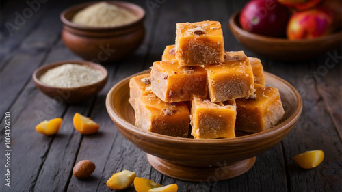 Besan Ki Barfi - Chickpea flour fudge, sweet and nutty treat.
