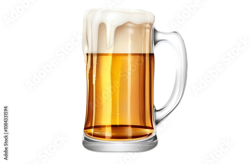 glass of beer isolated png file