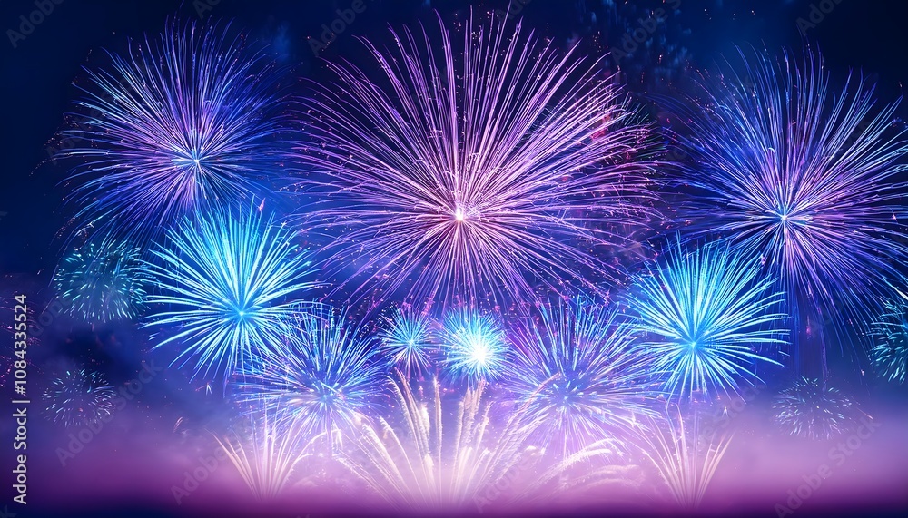Fototapeta premium Spectacular Fireworks Display: A Night of Celebration and Wonder