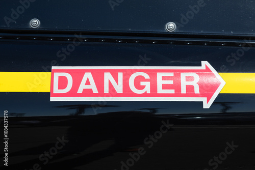 Danger arrow pointing to the right