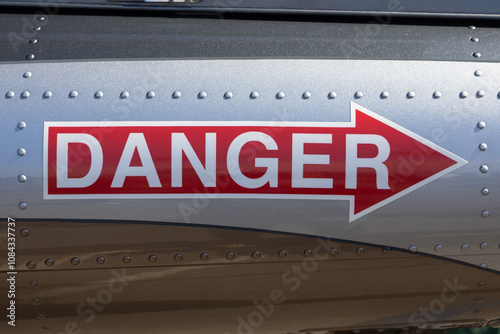 Danger arrow pointing right