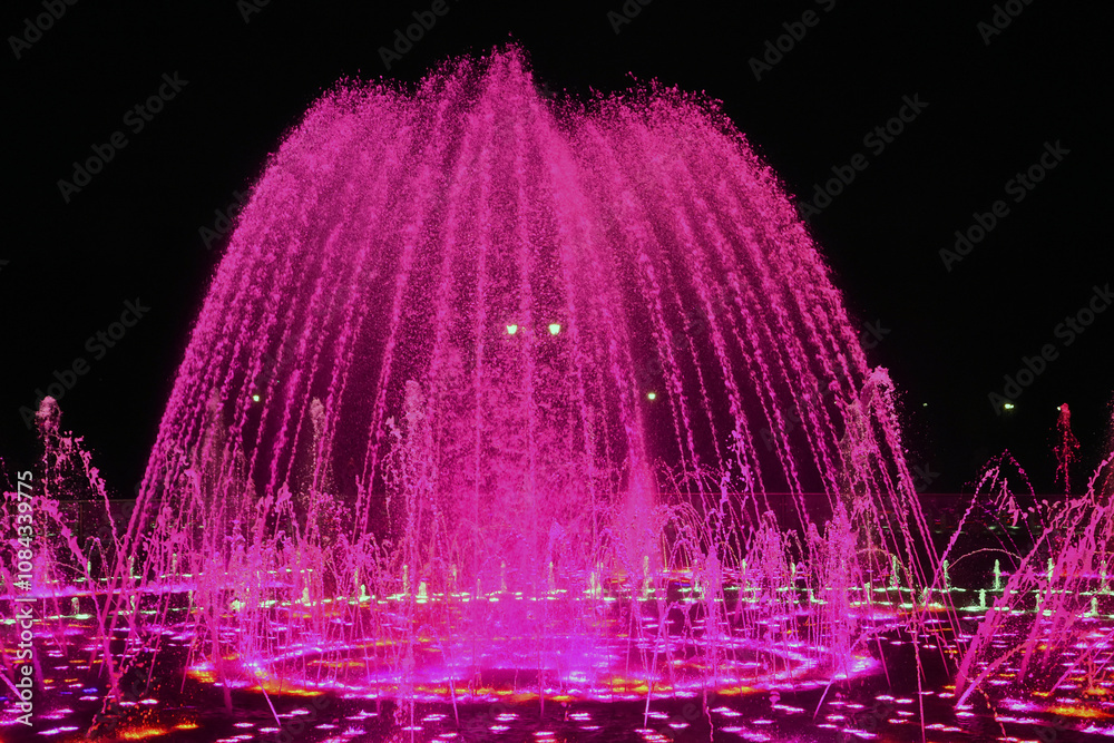 Fountain in the night