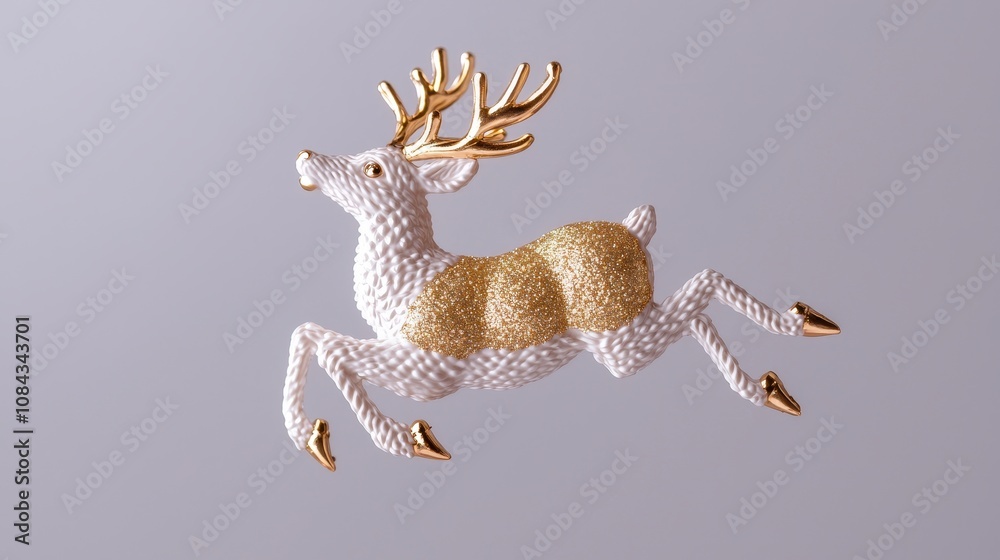 Fototapeta premium Elevate your christmas home decoration with stunning iconic reindeer ornaments for a festive touch